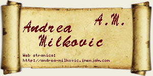 Andrea Milković vizit kartica